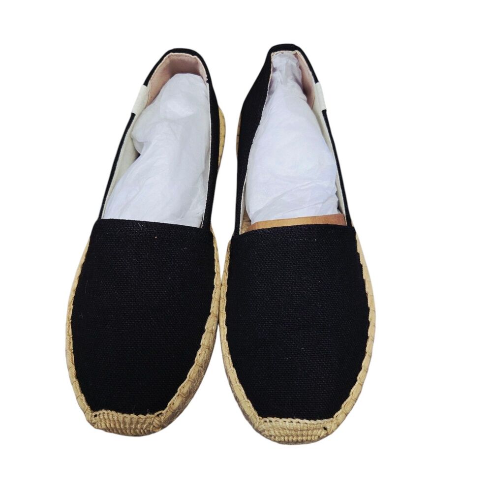Soludos Original Espadrille black Women’s Platform Flats Size 7 Slip On Comfort